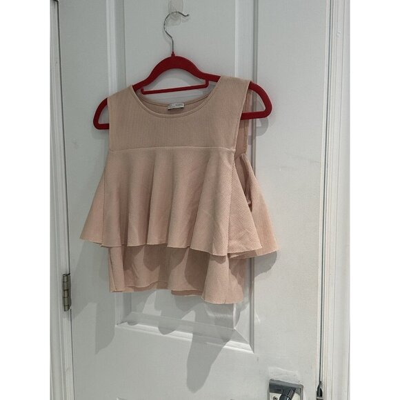 Zara Tops - Zara Knit Women’s Light Pink Sleeveless Top Summer Casual With Layer Look Size L